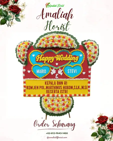 Papan Bunga Pernikahan Marunda